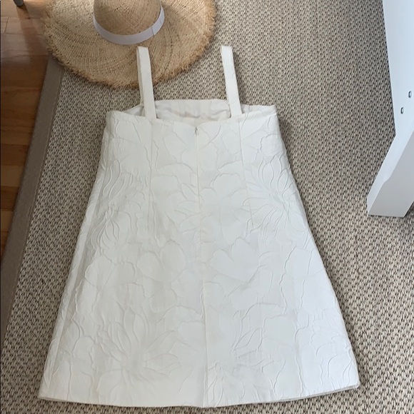 JCREW Party White Embossed Floral Dress 8 - Picture 11 of 15